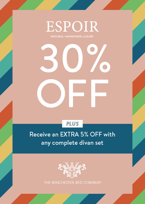 ESPOIR - Natural Handmade Luxury - 30% OFF PLUS Receive an EXTRA 5% OFF with any complete divan set