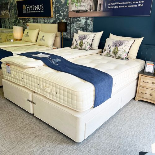 Hypnos 6'0/Super King Wool Origins 8 Mattress with 4x Divan Drawer Base