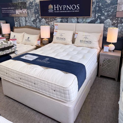 Half Price Hypnos 5'0/Kingsize Wool Origins 10 Mattress with 4 x Drawer Divan Base & Gabriella Headboard