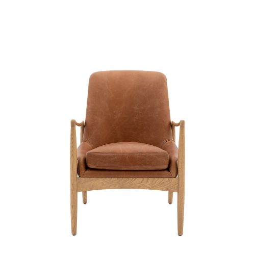 Gallery Carrera Armchair Brown Leather