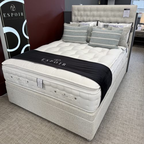 Half Price Espoir 4'6 Standard Double Eternity Comfort 3000 Pillow Top Mattress with Side Lift Ottoman and Galway Headboard